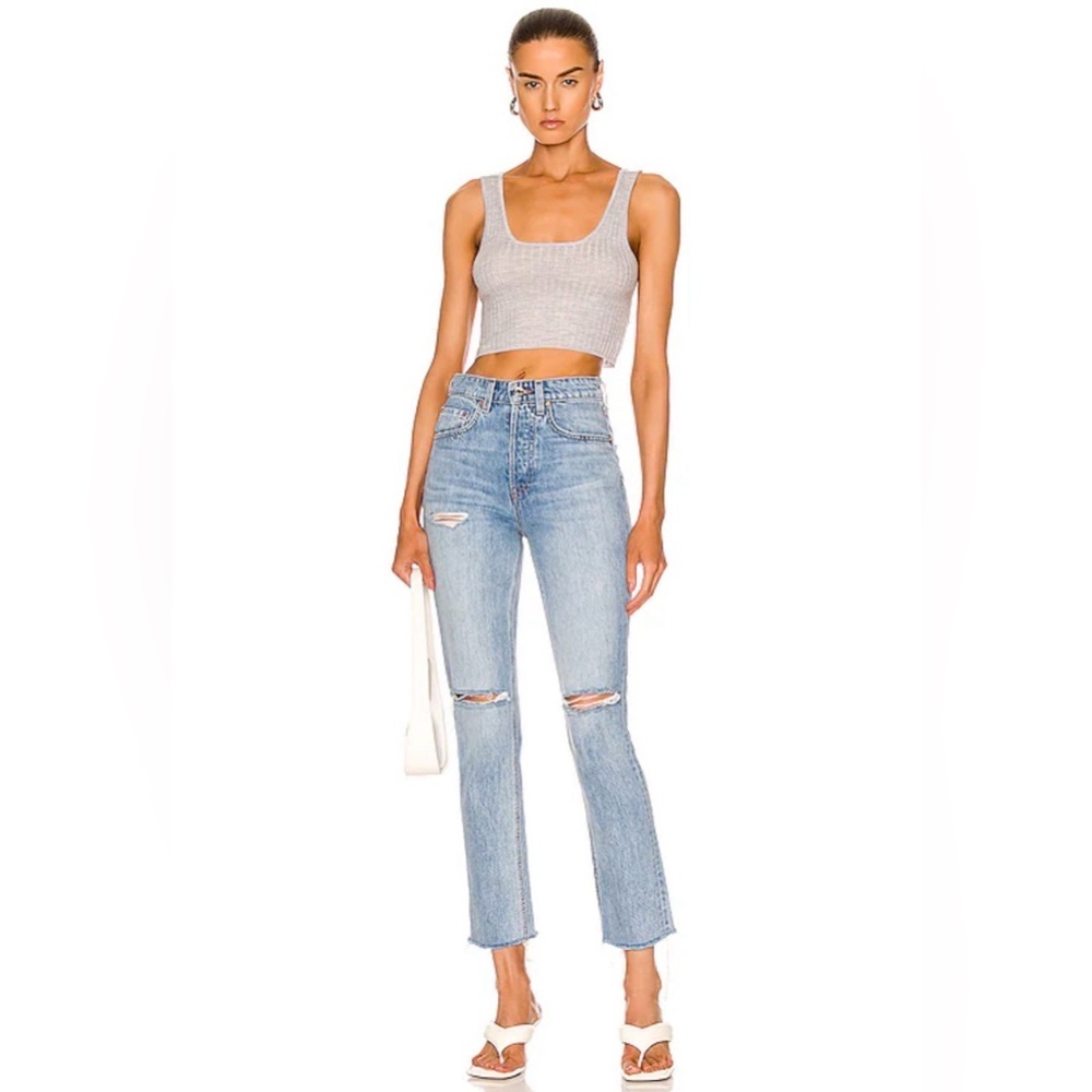 GRLFRND The Karolina High Rise Straight Crop in Point Loma Size 27